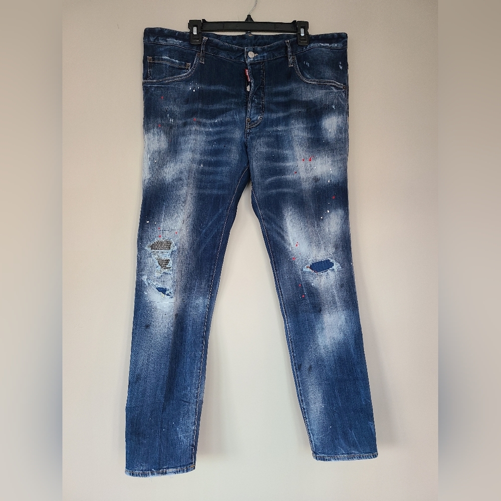 🇨🇦 DSQUARED2 Distressed Skater Jeans - Fits 42" Waist, Blue